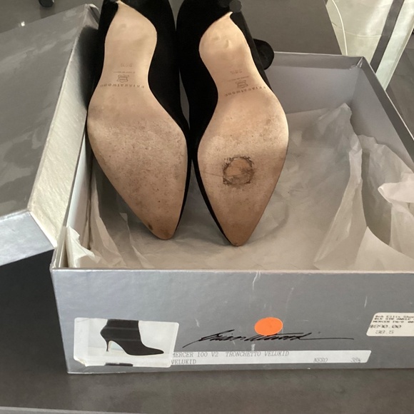 Brian Atwood Booties with Stiletto heel and Zipper in Back in Black Suede size 8 - Picture 6 of 6